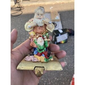 VTG Christmas Street Santa Stocking Hanger Sack of Toys No Box Made In 1996 Read